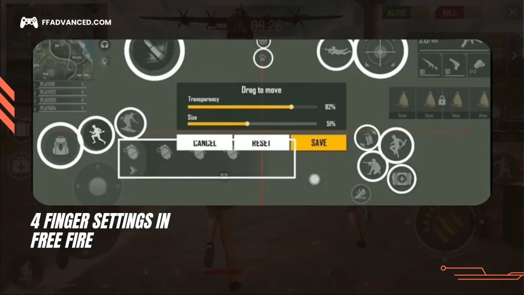4 Finger Settings in Free Fire